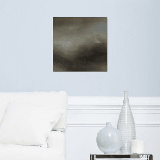 Gray addiction 50X50 cm oil painting by Elena Troyanskaya