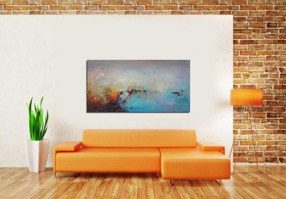 The colors of sea, Abstract Landscape Painting