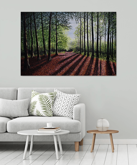 Magical Illuminated Forest Light   100cm x 150cm