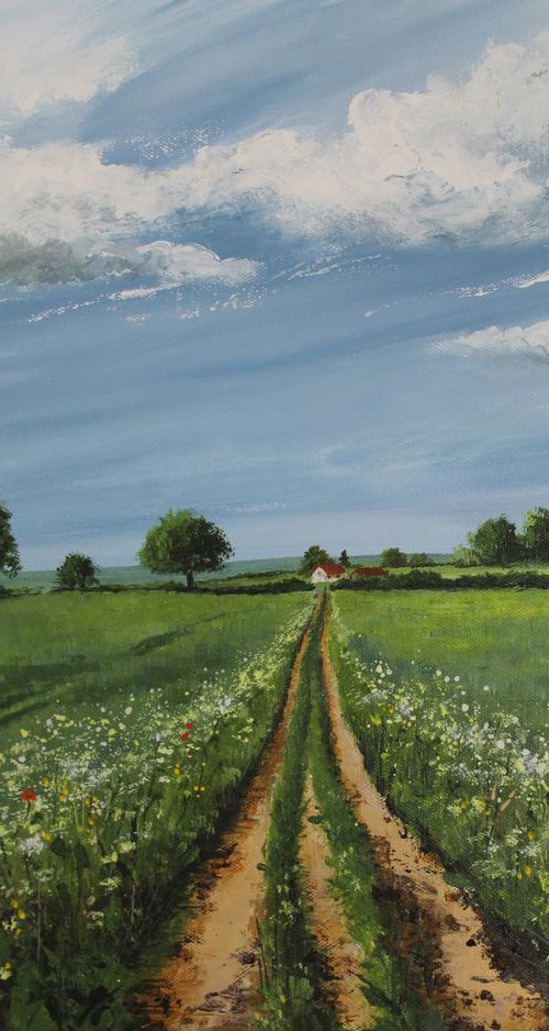 Wheat Fields and Wildflowers by Valerie Jobes