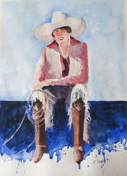Champion cowgirl by Michael Fenton