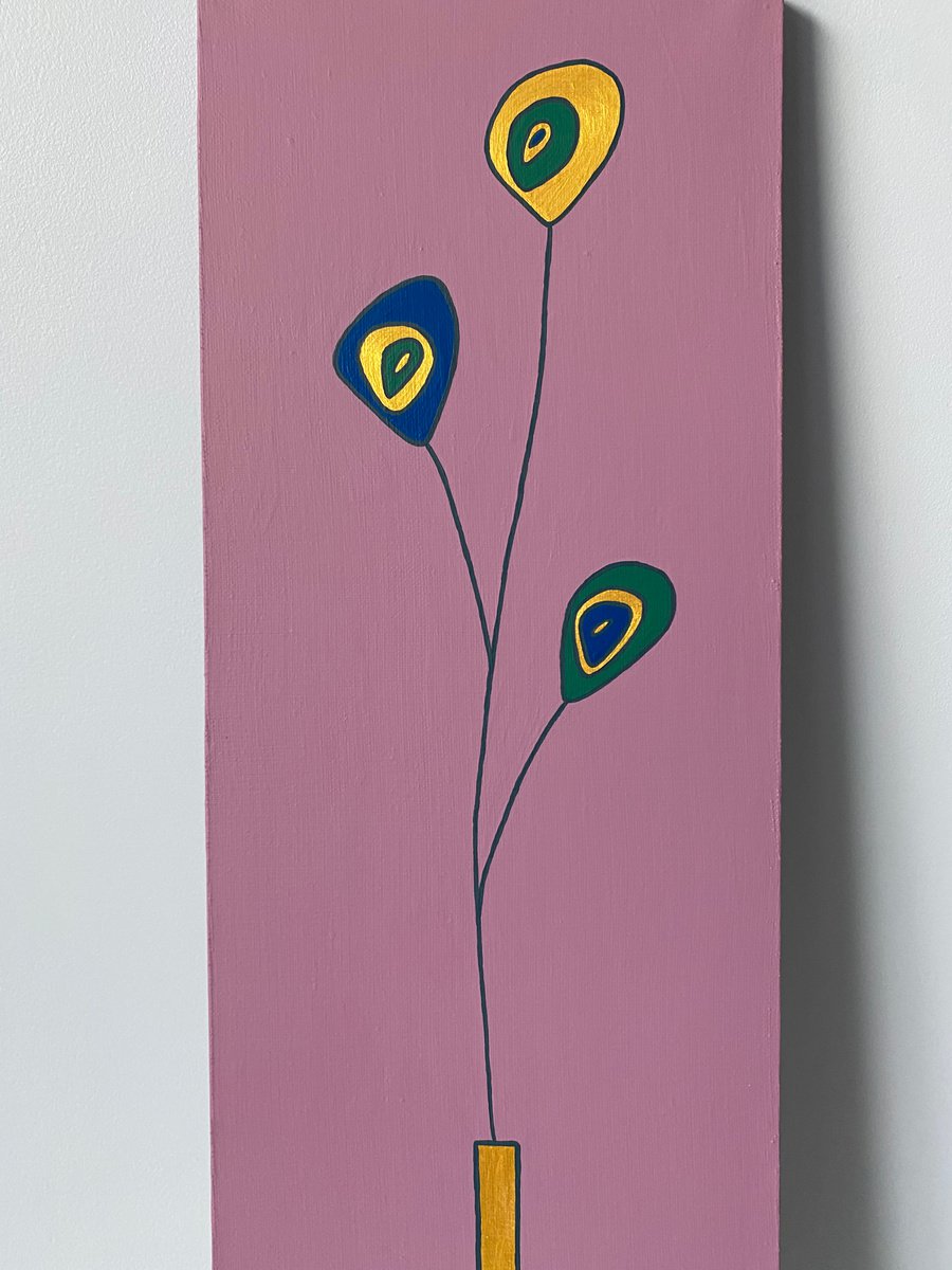Bottle with flowers by Maria Polushkina
