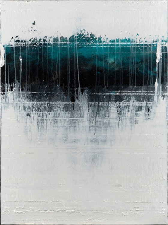 In the Depths - 40x30 inches Large Abstract Painting