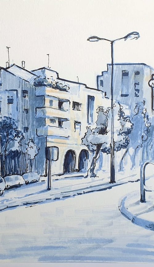 Neighbourhood . Old Kfar Saba. by Elena Genkin