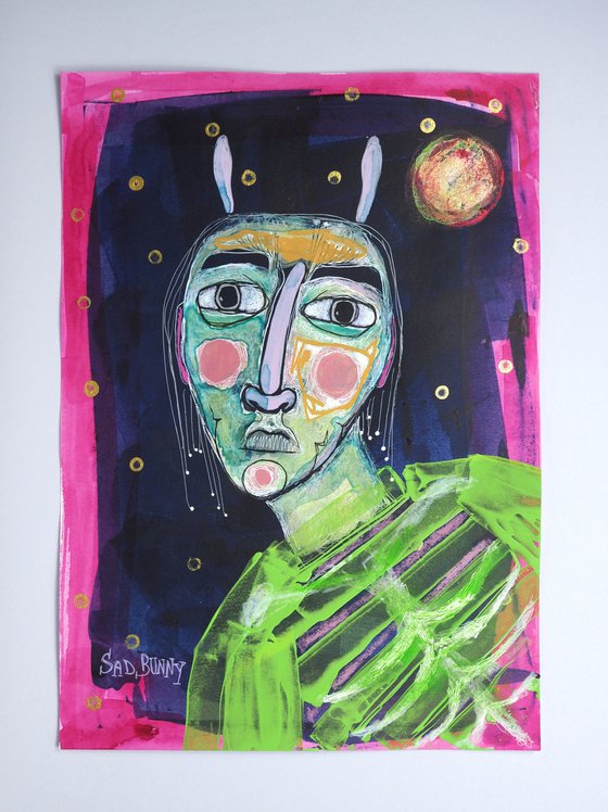 Sad Bunny - portrait