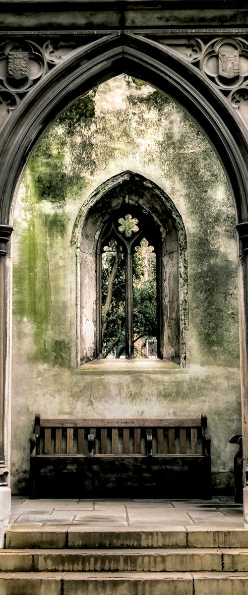 Church window : Take a seat  (Limited edition  1/20) 16" X 24" by Laura Fitzpatrick