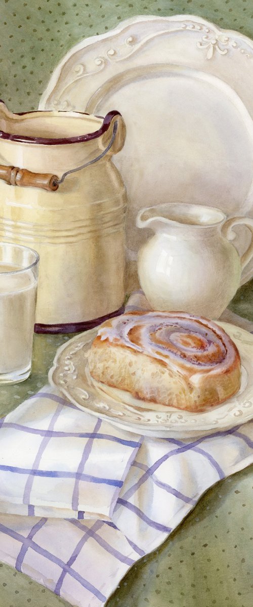 Still life with cinnabon by Yulia Krasnov