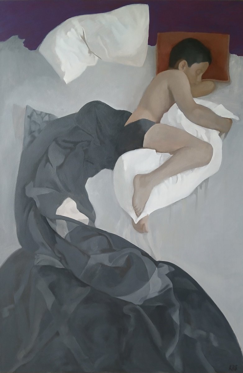 Photorealistic Oil Painting , In The Whirl Of Sleep By Vasyl Koval, 31 X 47, Artwork For Sale On Artfinder