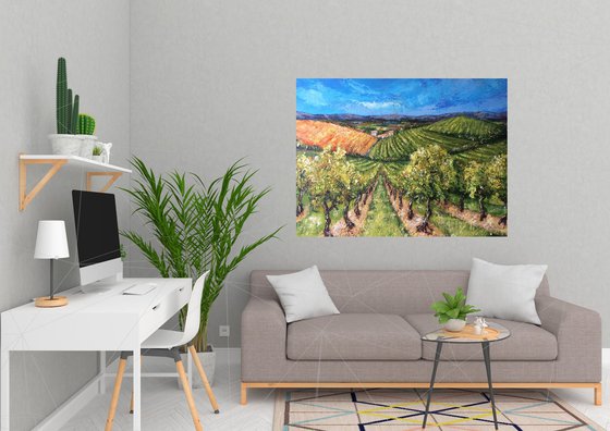 The Vineyard -landscape painting