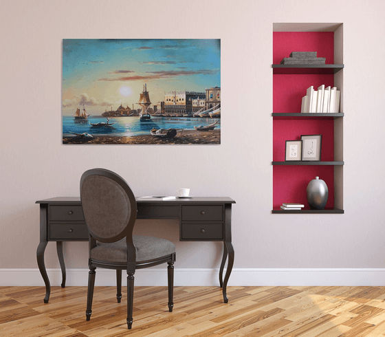 Port (120x80cm, oil painting)