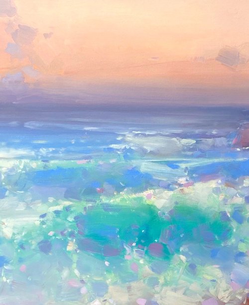 Sunset, Original oil painting, Handmade artwork, One of a kind by Vahe Yeremyan