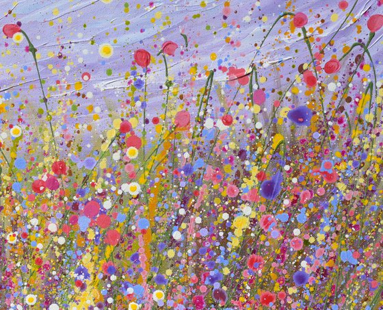 Lavender Haze Garden - Floral Painting