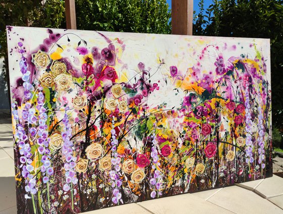 Roseberry Fields Abstract Floral Landscape