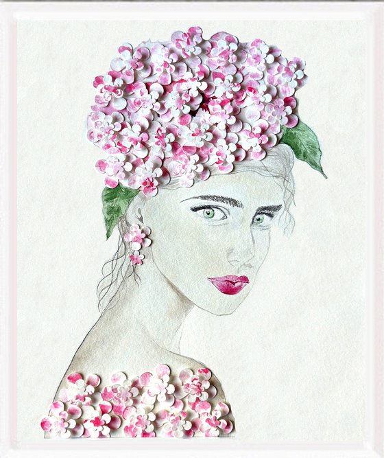 Girl with flowers