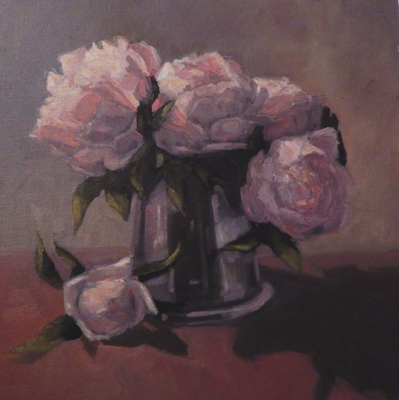 Peonies and Pewter