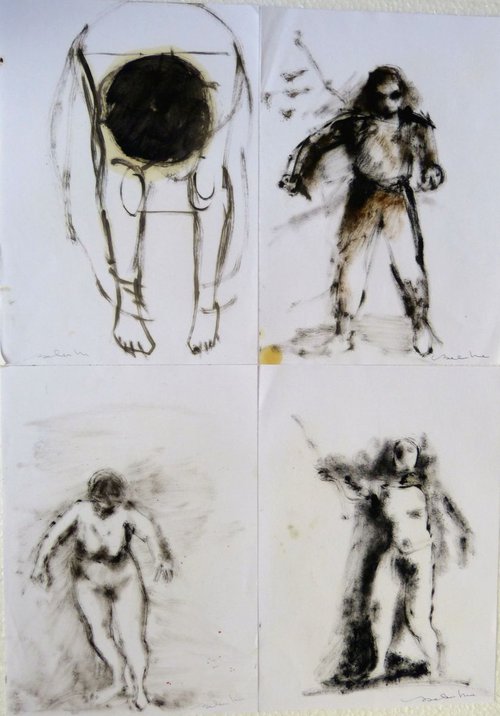 Four sketches - Energy, 21x29 cm - affordable & AF exclusive ! by Frederic Belaubre