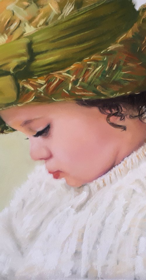 Portrait of a Girl I / FROM THE PORTRAITS SERIES  /  ORIGINAL PAINTING by Salana Art