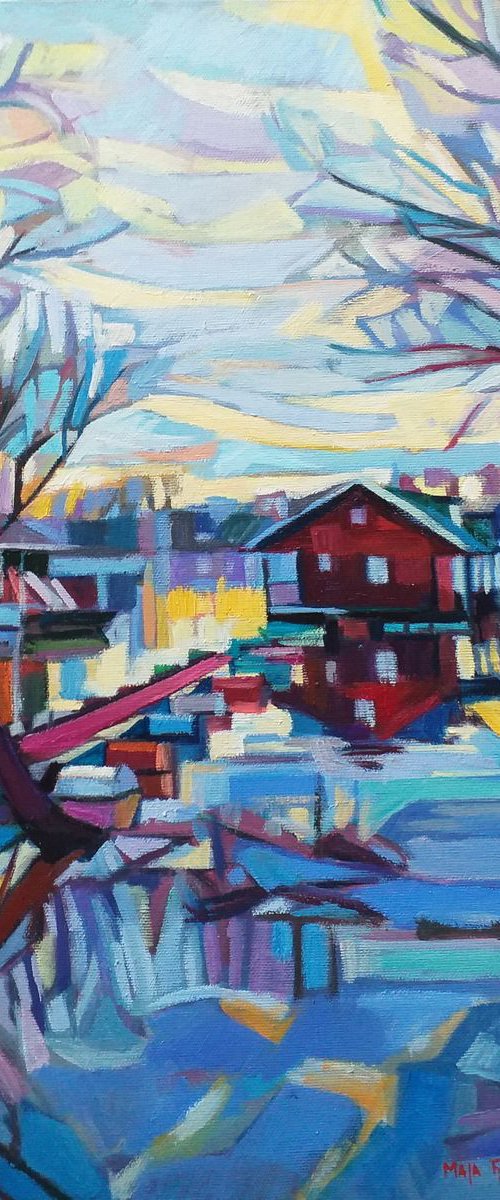 Winter day on the river by Maja Đokić Mihajlović