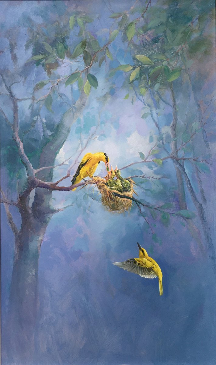 Photorealistic Oil Painting , Family T291 By Kunlong Wang, 24 X 39, Artwork For Sale On Artfinder