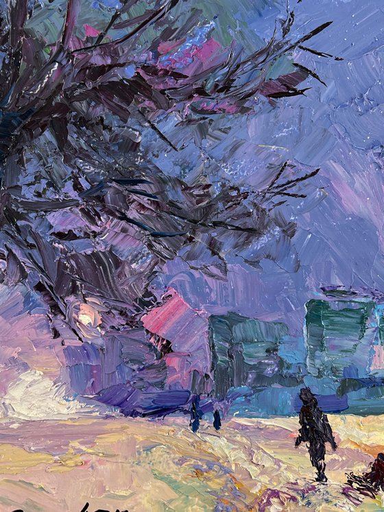 Evening Walk in Winter