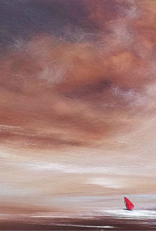 Pure Solitude, Seascape -  Modern Art Office Decor Home by Mel Graham