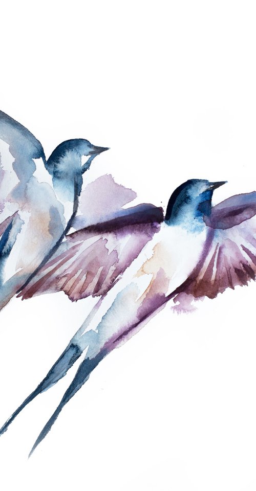 Swallows in Flight No. 38 by Elizabeth Becker