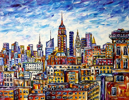 The Rooftops Of New York by Mirek Kuzniar