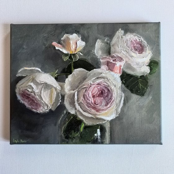 Pink roses still life