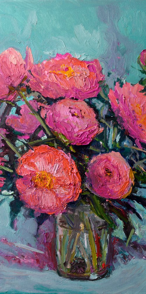 Pink Peonies by Suren Nersisyan