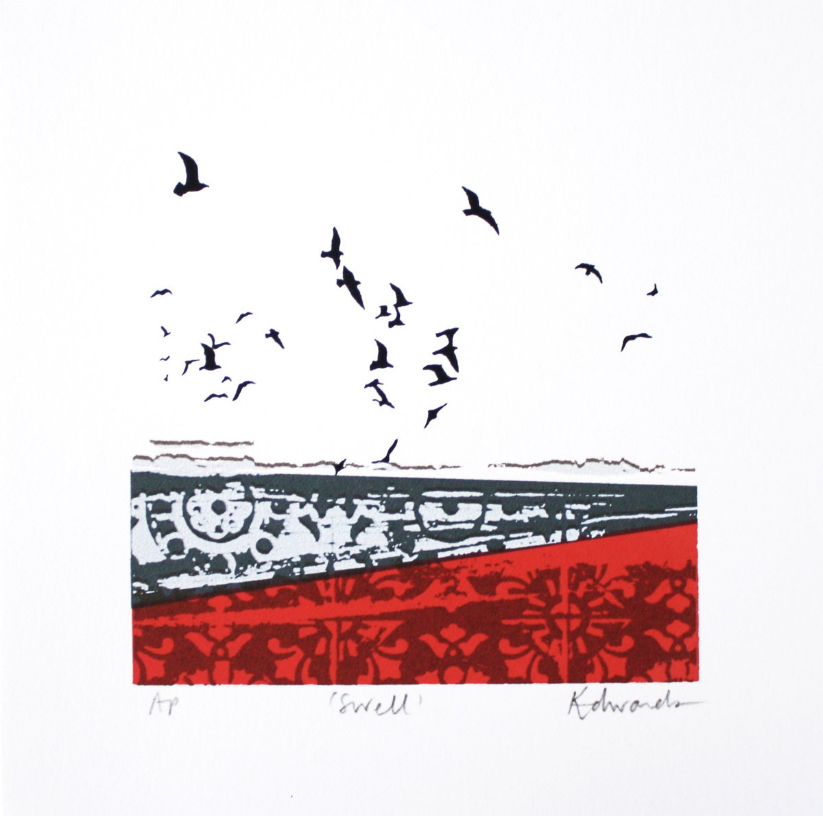 Swell (screen print) by Kath Edwards