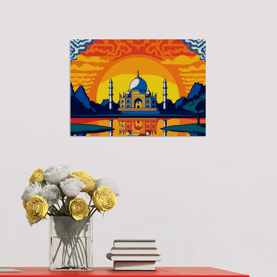 Taj Mahal at sunset