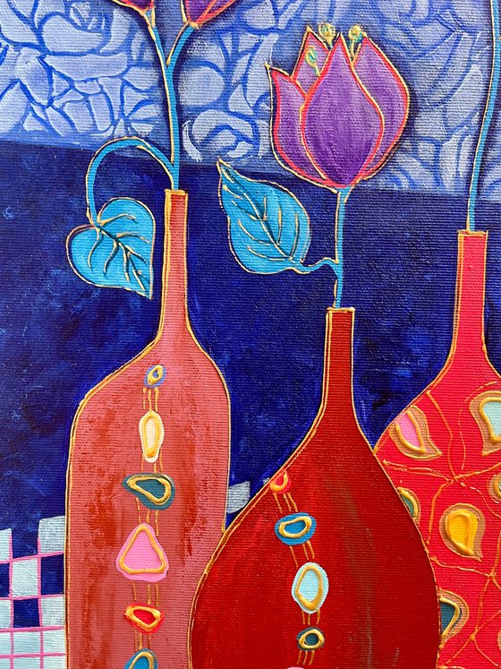 Still life with poppies