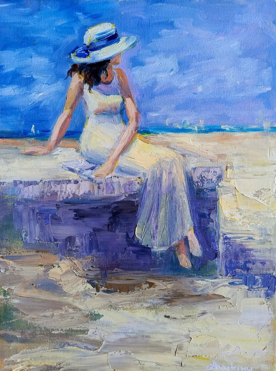 Woman near the sea