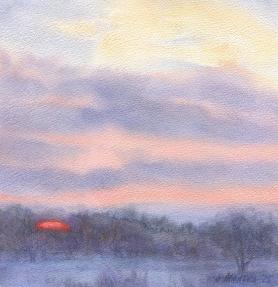 Winter Dawn Sky