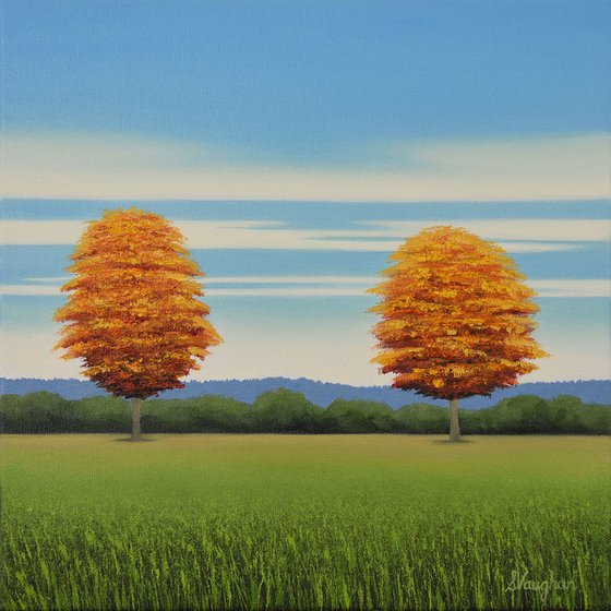 Gold Trees - Blue Sky