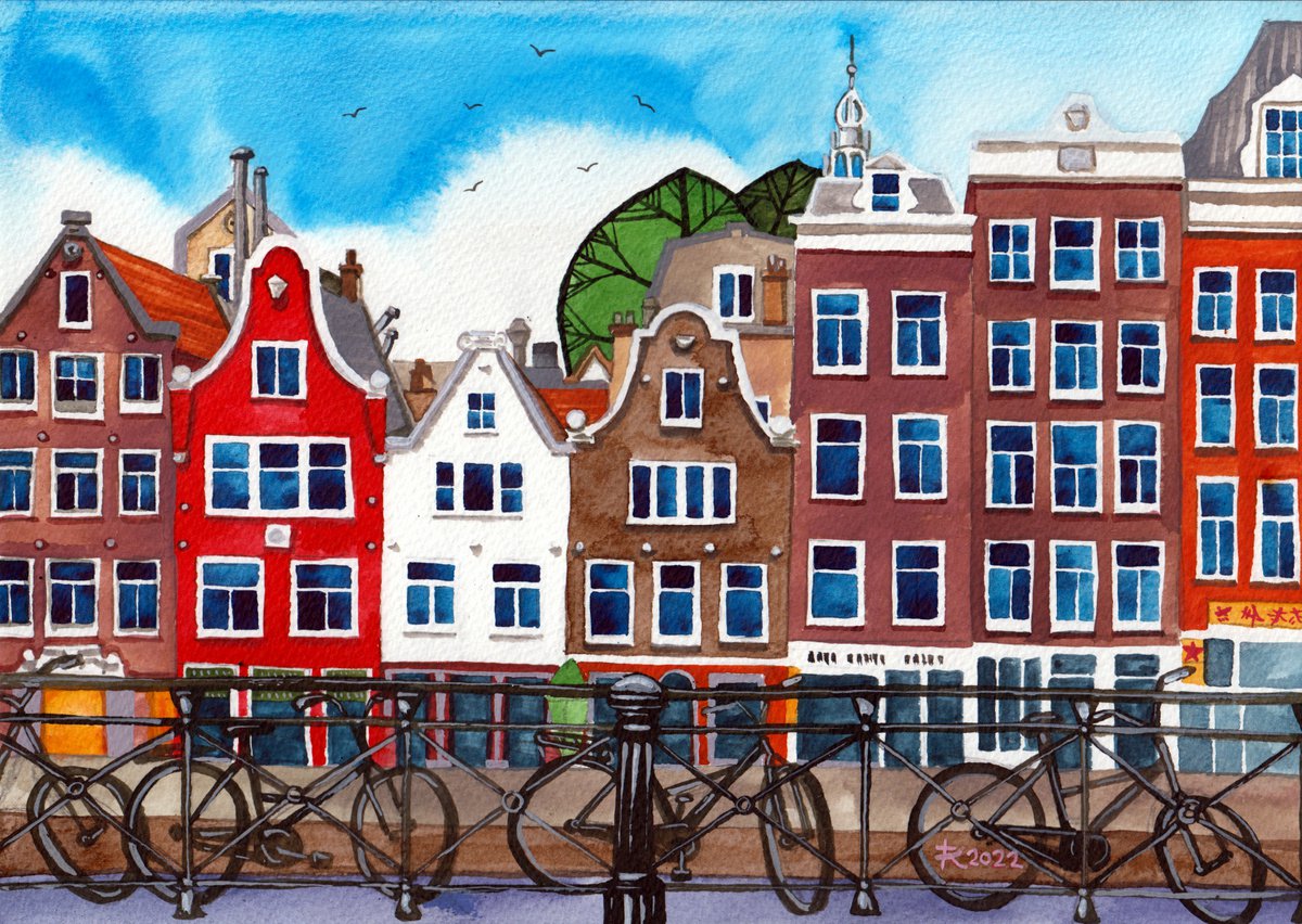 Amsterdam Bikes by Terri Kelleher