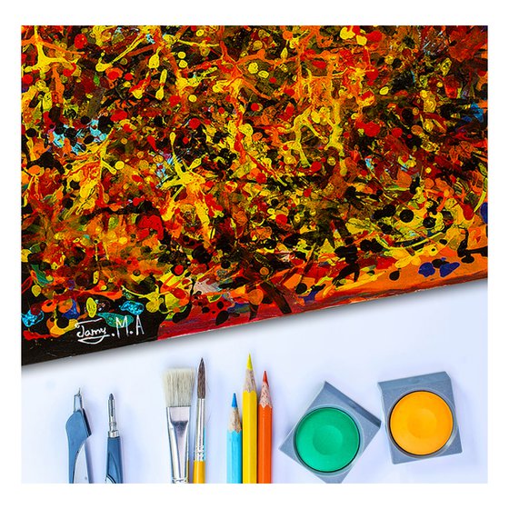 Abstract Painting,  Square Wall Art , Painting on Canvas, Abstract Canvas Art, Wall Art Abstract, Modern Art Abstract, Abstract Wall Decor