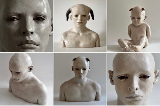 Head with black halo