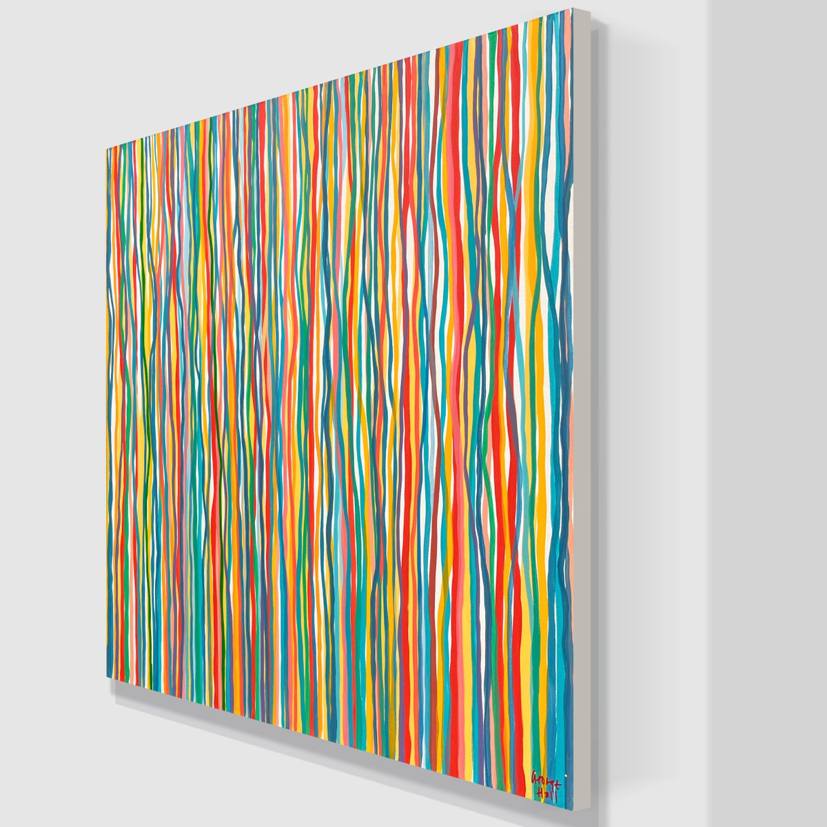 Free Funk - 117 x 117cm acrylic on canvas by George Hall