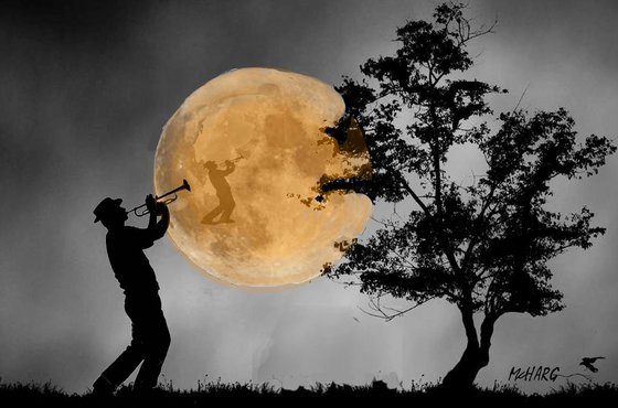 TRUMPET MAN AND THE MOON 2