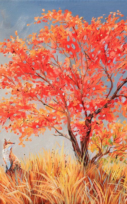 Foxes by Elina Vetrova