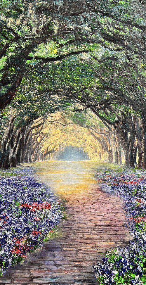 Love Beneath The Oaks' Embrace by Kenneth Halvorsen