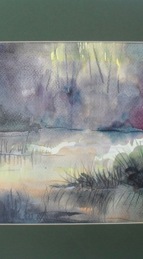 The forest lake by Beta Sudnikowicz