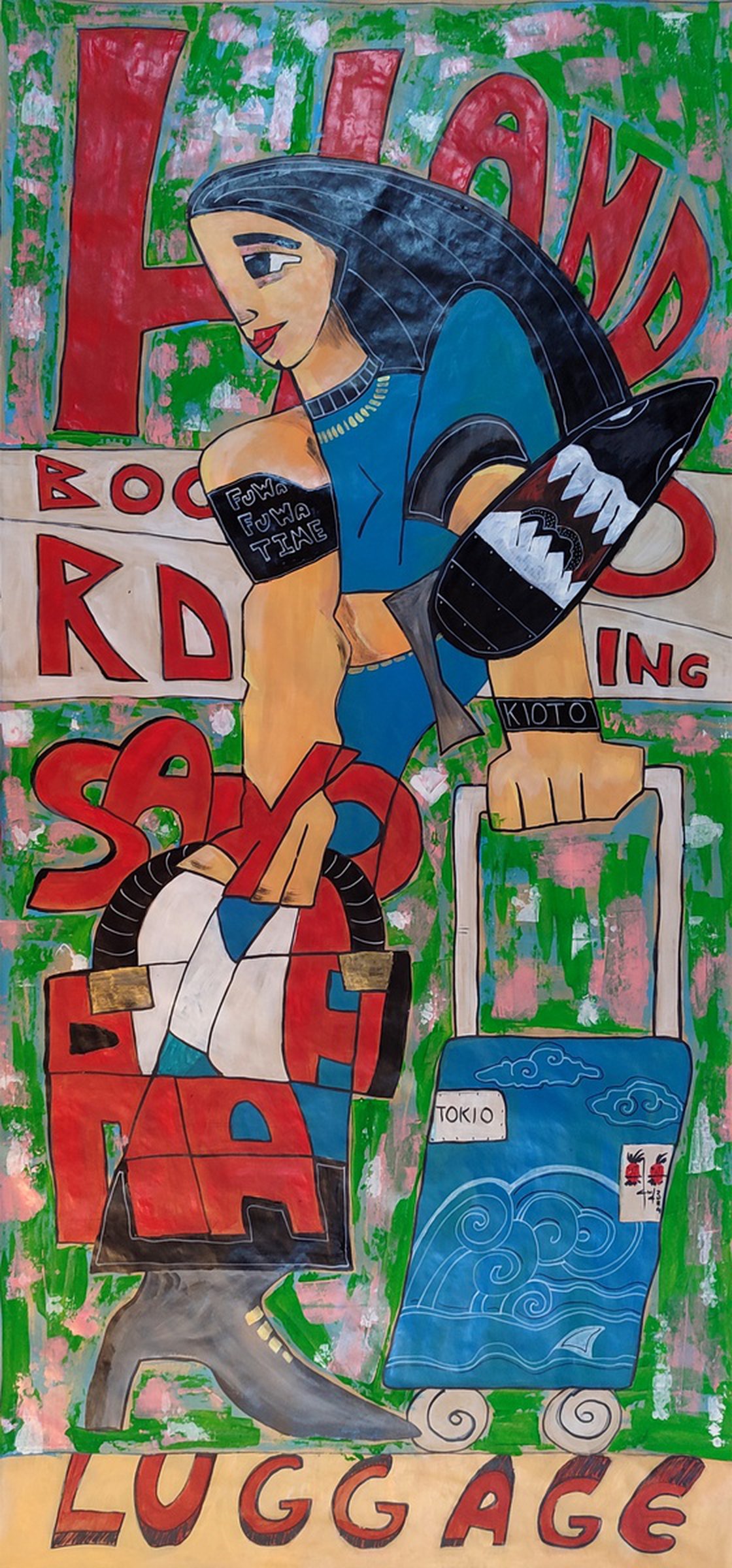 水彩画　プチトリアノン 愛の神　price down 25000->15000 Original Acrylic Painting - Sayonara Tokio by Gurgen Arutunyan