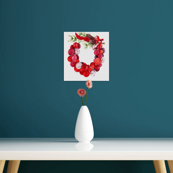 Wreath of Glass Ornaments