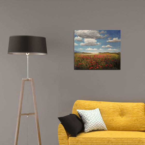 Poppies near the sea