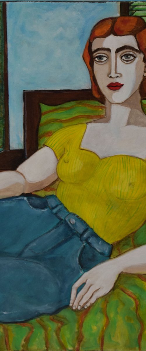 Woman with letter by Nagui