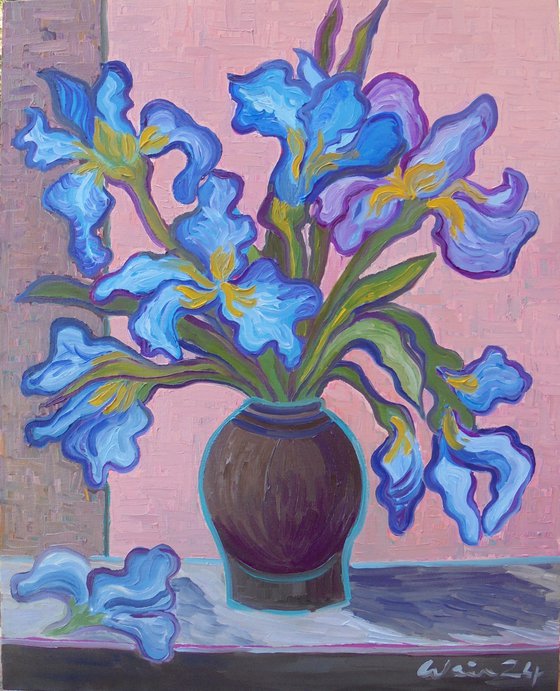 Vase of Irises