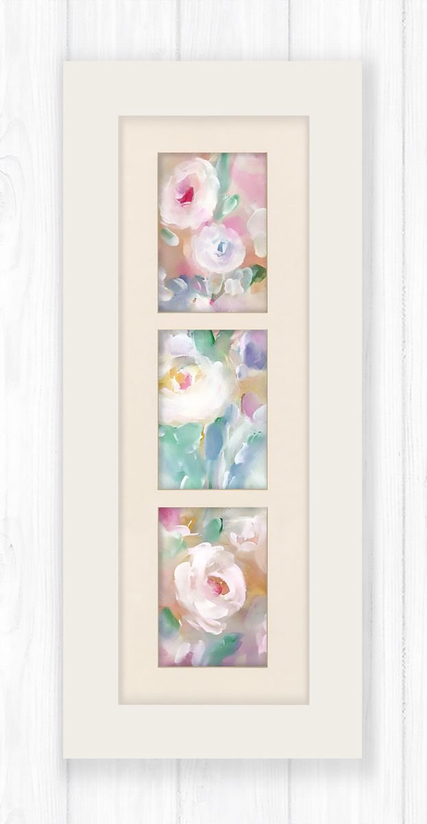Soft Blooms No. 6 - Mixed Media Abstract Floral Painting by Kathy Morton Stanion, Modern H... by Kathy Morton Stanion