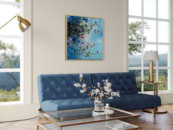 Pink Buds in Blue Air